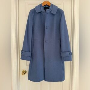 Talbots blue wool coat - size 14